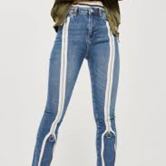 Top Shop Straight Moto Jeans NWT - Picture 4 of 4